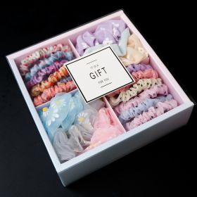 Girls' Popular Large Intestine Hair Rope Hair Tie Gift Box (Option: 5 Style)