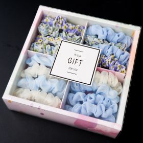 Girls' Popular Large Intestine Hair Rope Hair Tie Gift Box (Option: 8 Style)