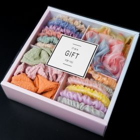 Girls' Popular Large Intestine Hair Rope Hair Tie Gift Box (Option: 3 Style)