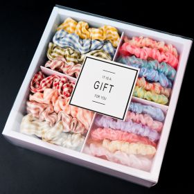 Girls' Popular Large Intestine Hair Rope Hair Tie Gift Box (Option: 6 Style)