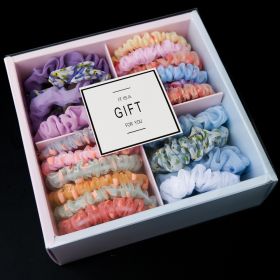 Girls' Popular Large Intestine Hair Rope Hair Tie Gift Box (Option: 2 Style)