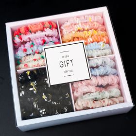 Girls' Popular Large Intestine Hair Rope Hair Tie Gift Box (Option: 4 Style)