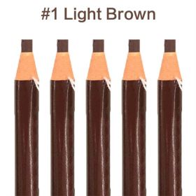 5pcs/Set Eyebrow Pencil Makeup Eyebrow Enhancers Cosmetic Art Waterproof Tint Stereo Types Coloured Beauty Tools Free Shipping (Color: 1-Light Brown)